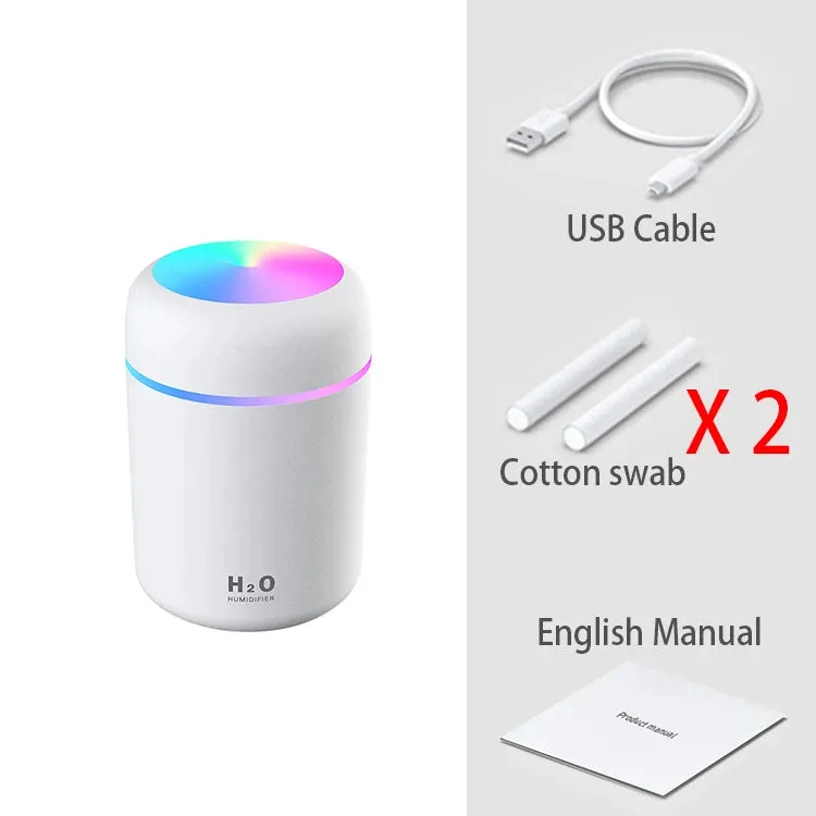 300ml Portable Mini USB Aroma Diffuser - Ideal for Bedroom, Home, Car & Office Atmosphere Enhancement!