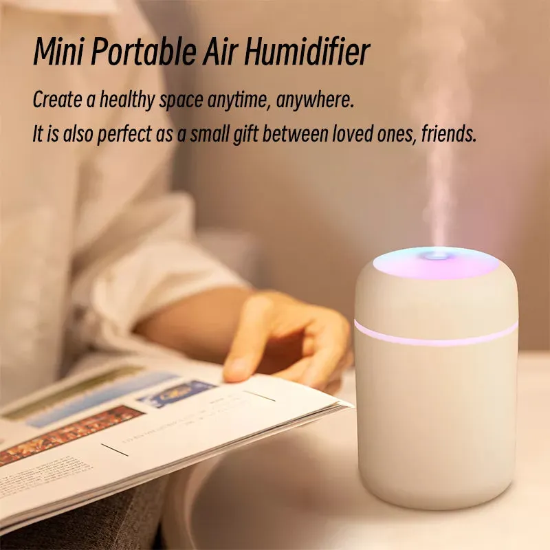 300ml Portable Mini USB Aroma Diffuser - Ideal for Bedroom, Home, Car & Office Atmosphere Enhancement!