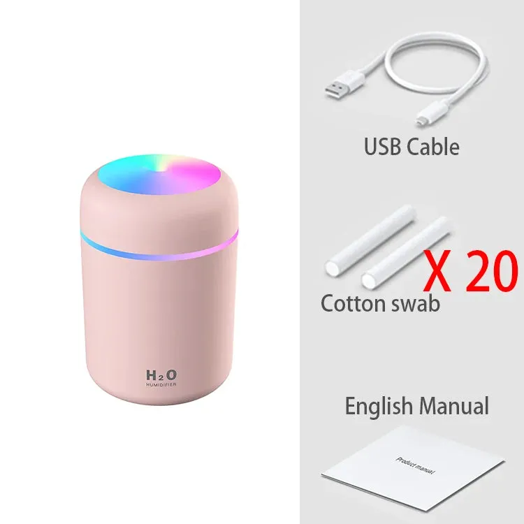 300ml Portable Mini USB Aroma Diffuser - Ideal for Bedroom, Home, Car & Office Atmosphere Enhancement!