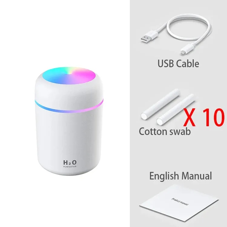 300ml Portable Mini USB Aroma Diffuser - Ideal for Bedroom, Home, Car & Office Atmosphere Enhancement!