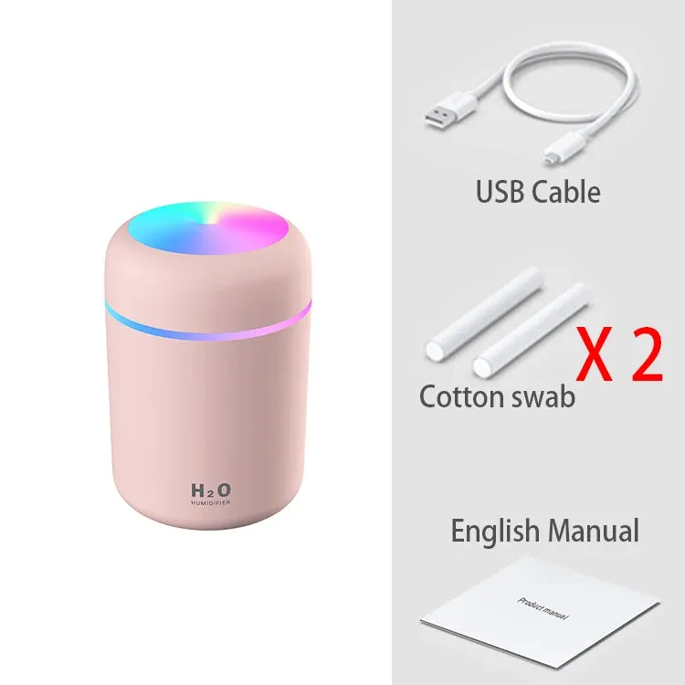 300ml Portable Mini USB Aroma Diffuser - Ideal for Bedroom, Home, Car & Office Atmosphere Enhancement!