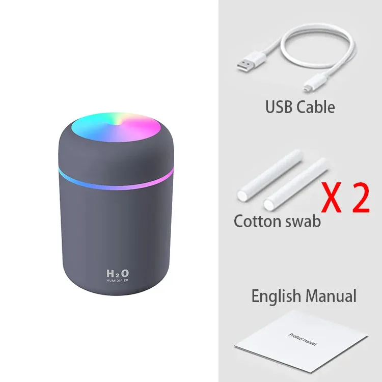 300ml Portable Mini USB Aroma Diffuser - Ideal for Bedroom, Home, Car & Office Atmosphere Enhancement!