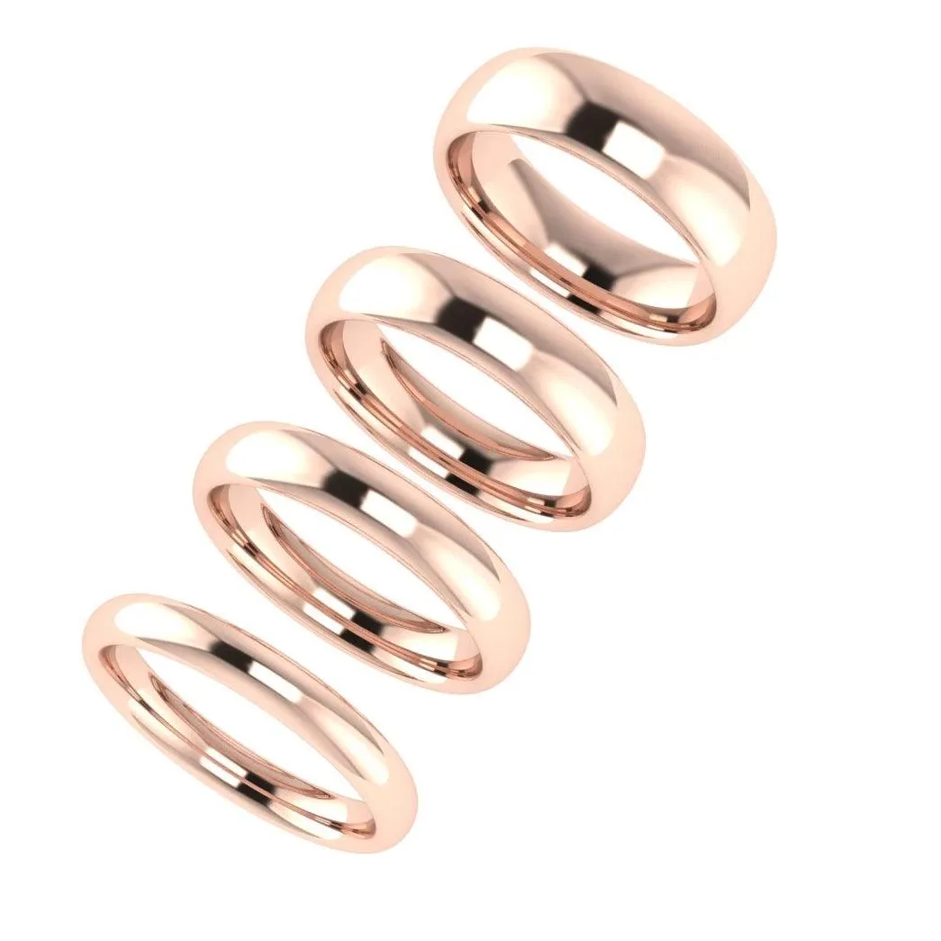 3mm Comfort Fit Wedding Ring Yellow Gold