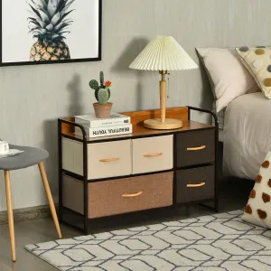 5-Drawer Dresser Storage with Foldable Fabric Drawers