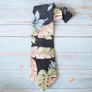 Black Shadow Fern Hawaiian Necktie