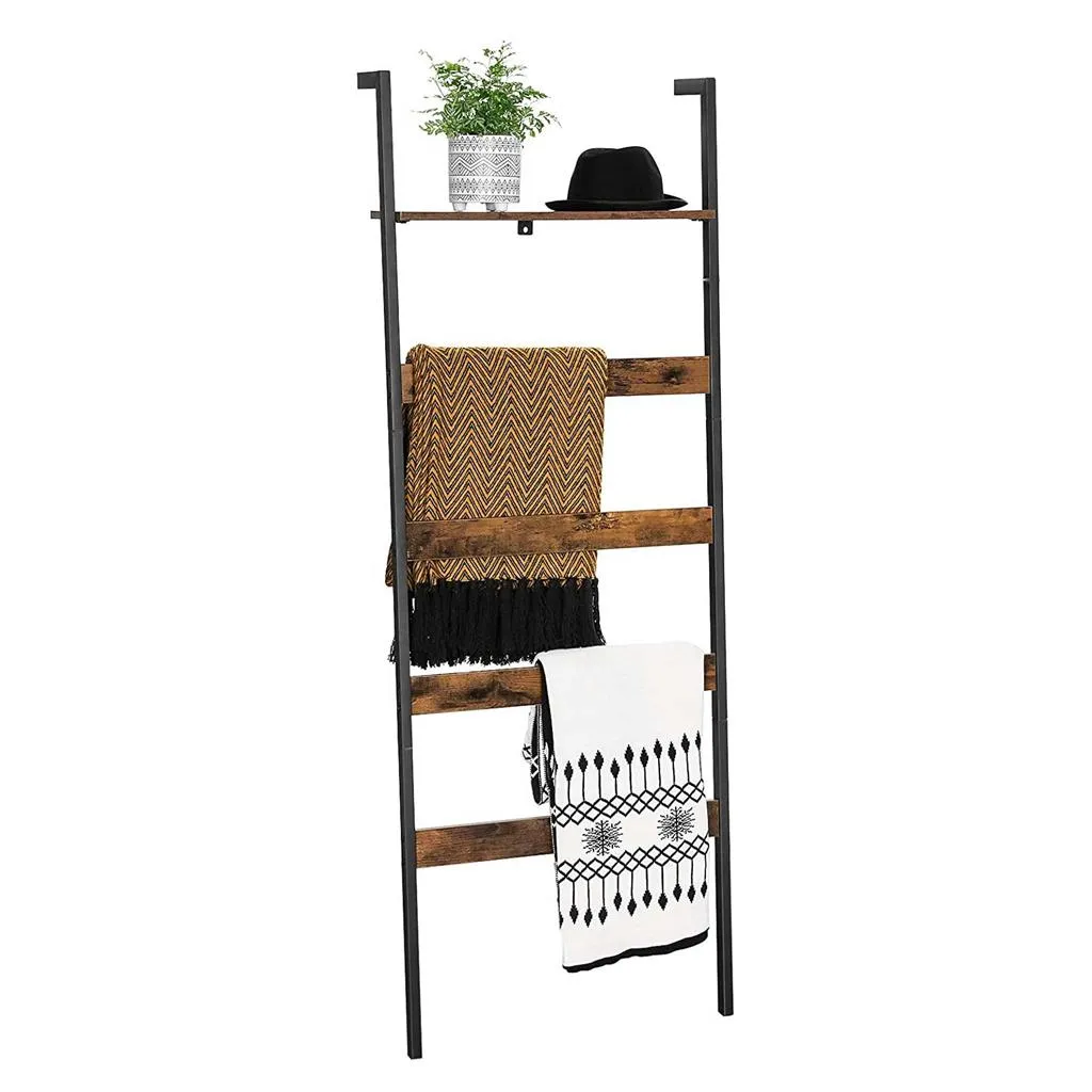 Blanket Ladder Wall-Leaning Shelf