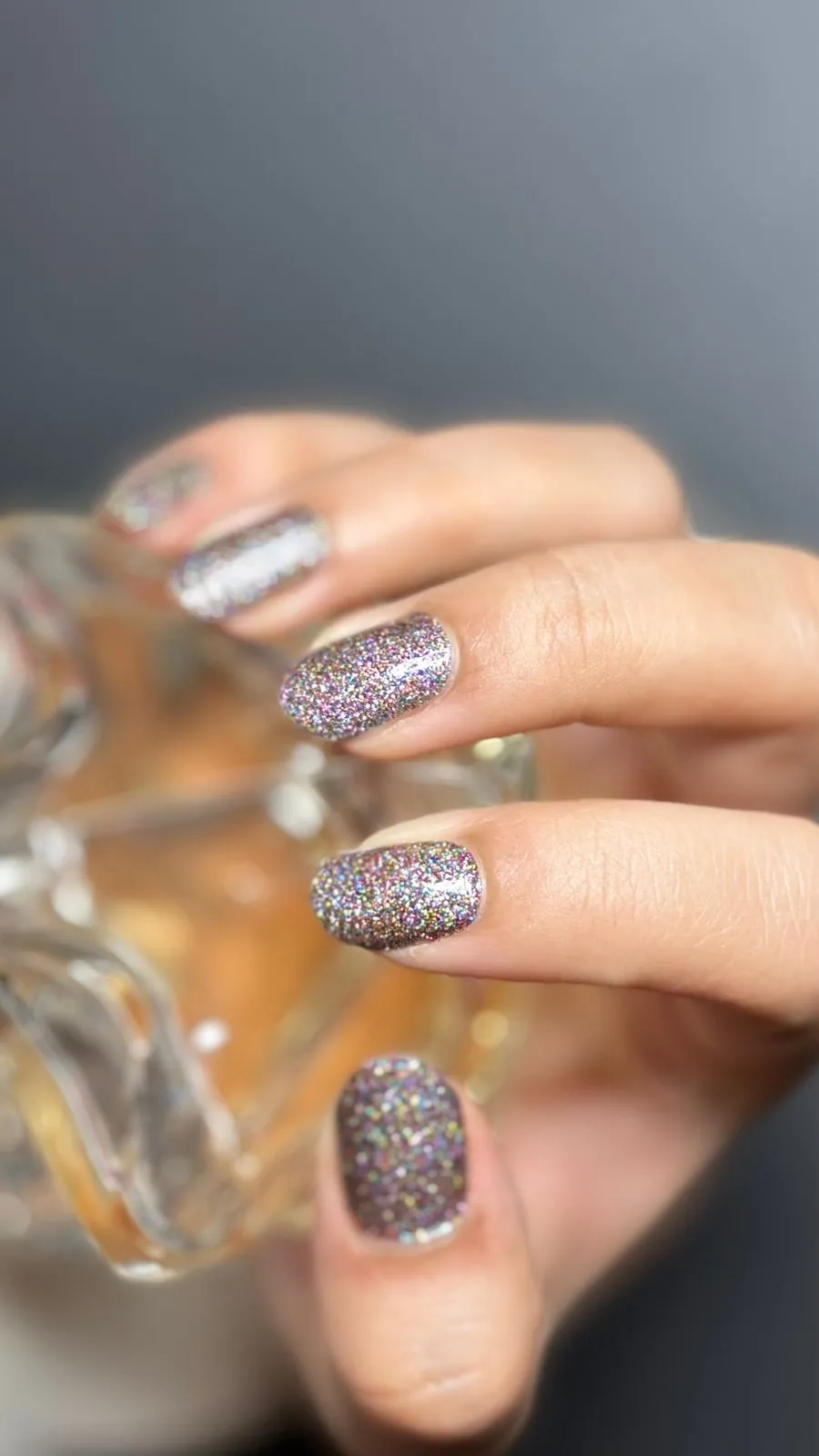 Brown Glitter Nails - Bright Galaxy - Nail Wraps (Standard)