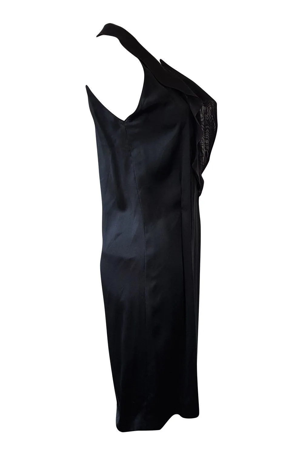 CHARLES JOURDAN Vintage Black Sleeveless Wrap Dress (UK 14)