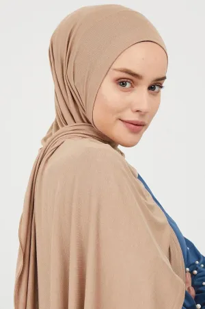 Cotton Combed Hijab Shawl Scarf - Beige