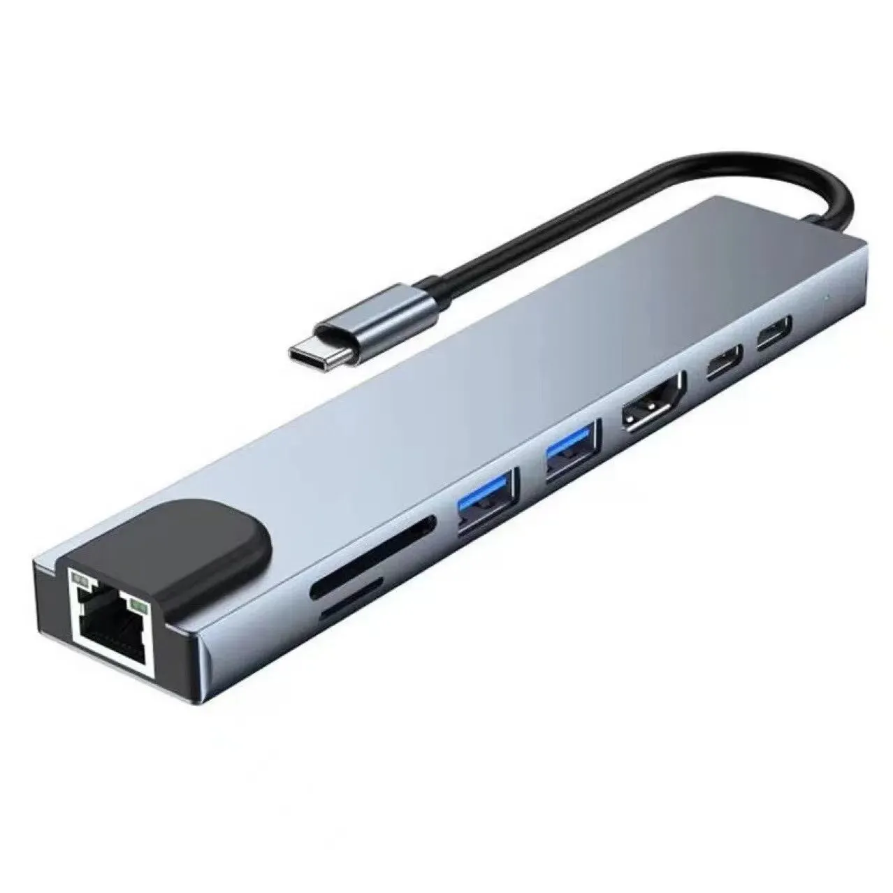 Experience Seamless Connectivity with our 8-in-1 USB Type C Hub - Transform Your Device into a Multimedia Powerhouse