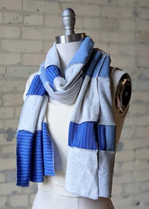 Gray Breton Patchwork Scarf