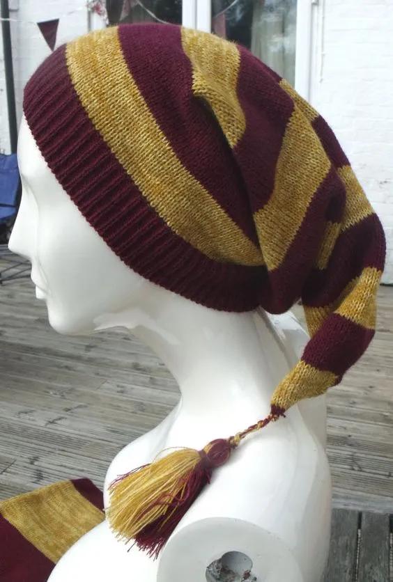 Harry Potter inspired, pixie hat, slouchy pirate hat, hogwarts school, available in all houses.