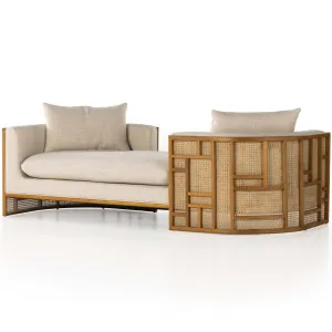 June Chaise, Natural Oak