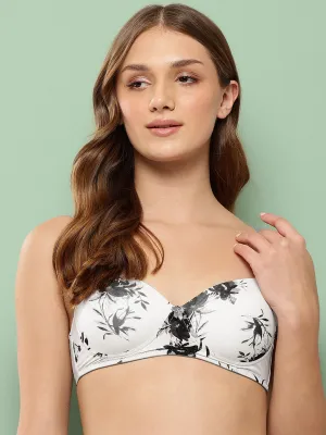 Leading Lady Women's Printed Lightly Padded Non Wired T-Shirt Bra | Full Coverage Everyday Bra [ BRA-4084-1 ]