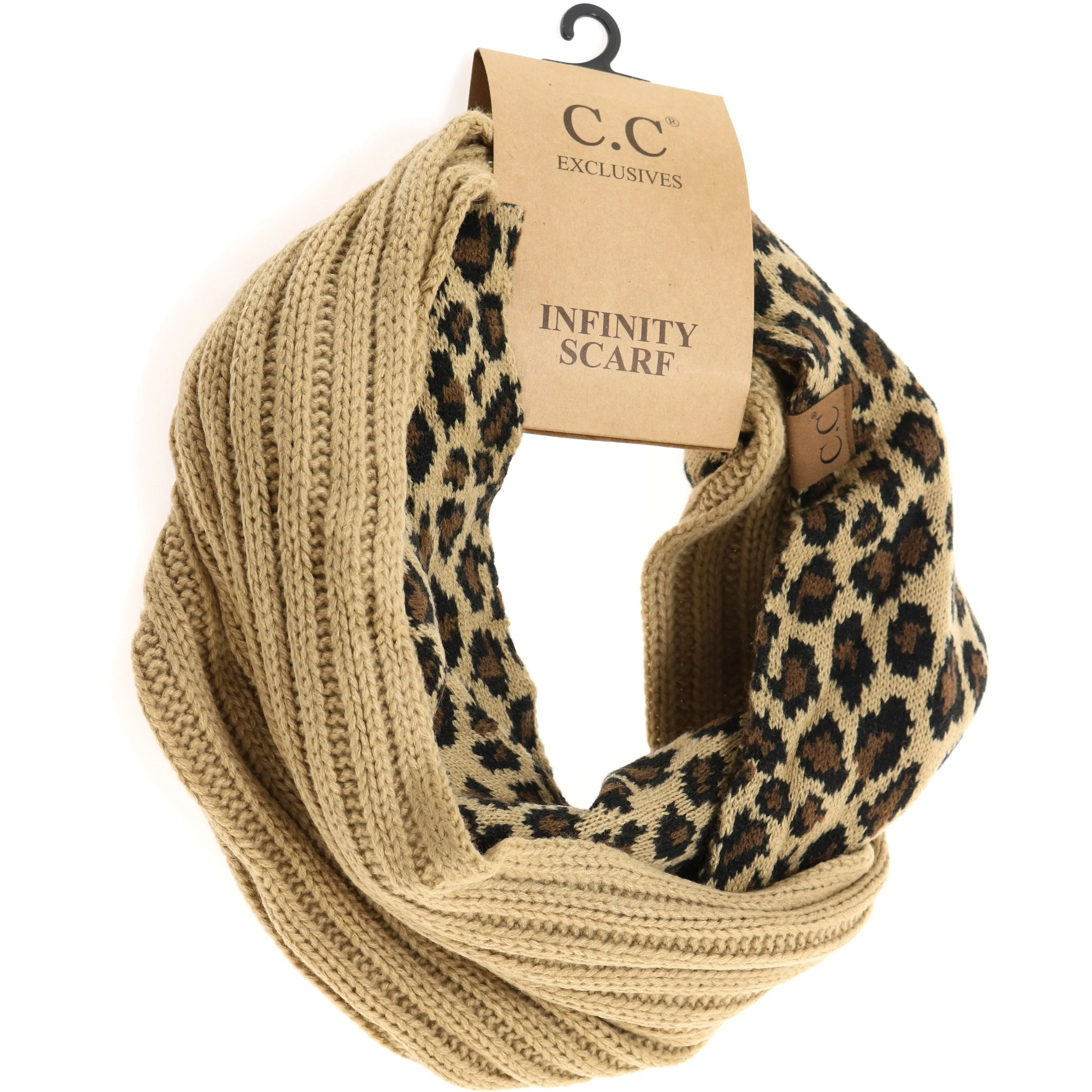 LEOPARD PRINT CC INFINITY SCARF