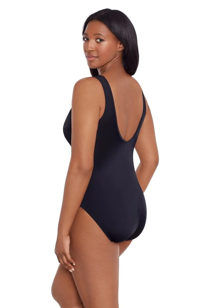 LONGITUDE NIGHT GALA MESH HIGH NECK ONE PIECE