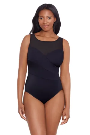 LONGITUDE NIGHT GALA MESH HIGH NECK ONE PIECE