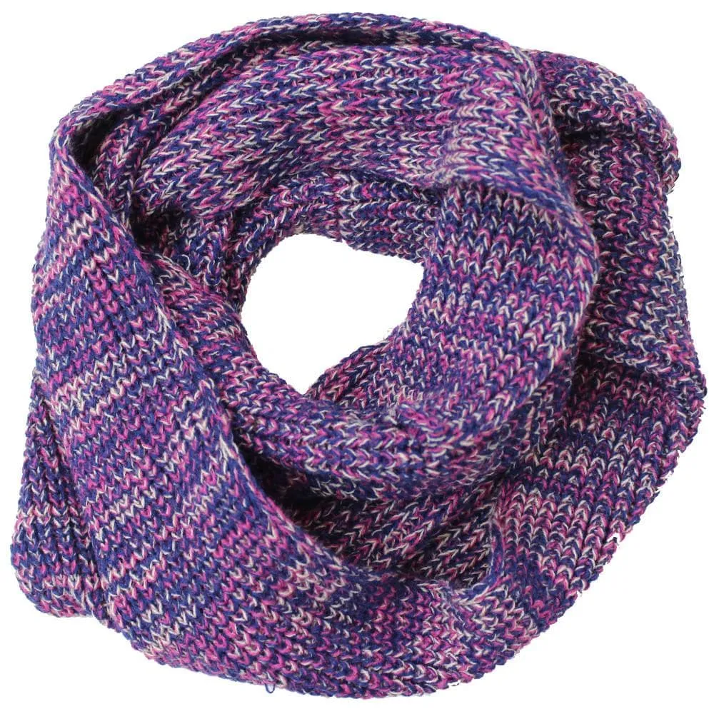 Marled Yarn Snood - Purple