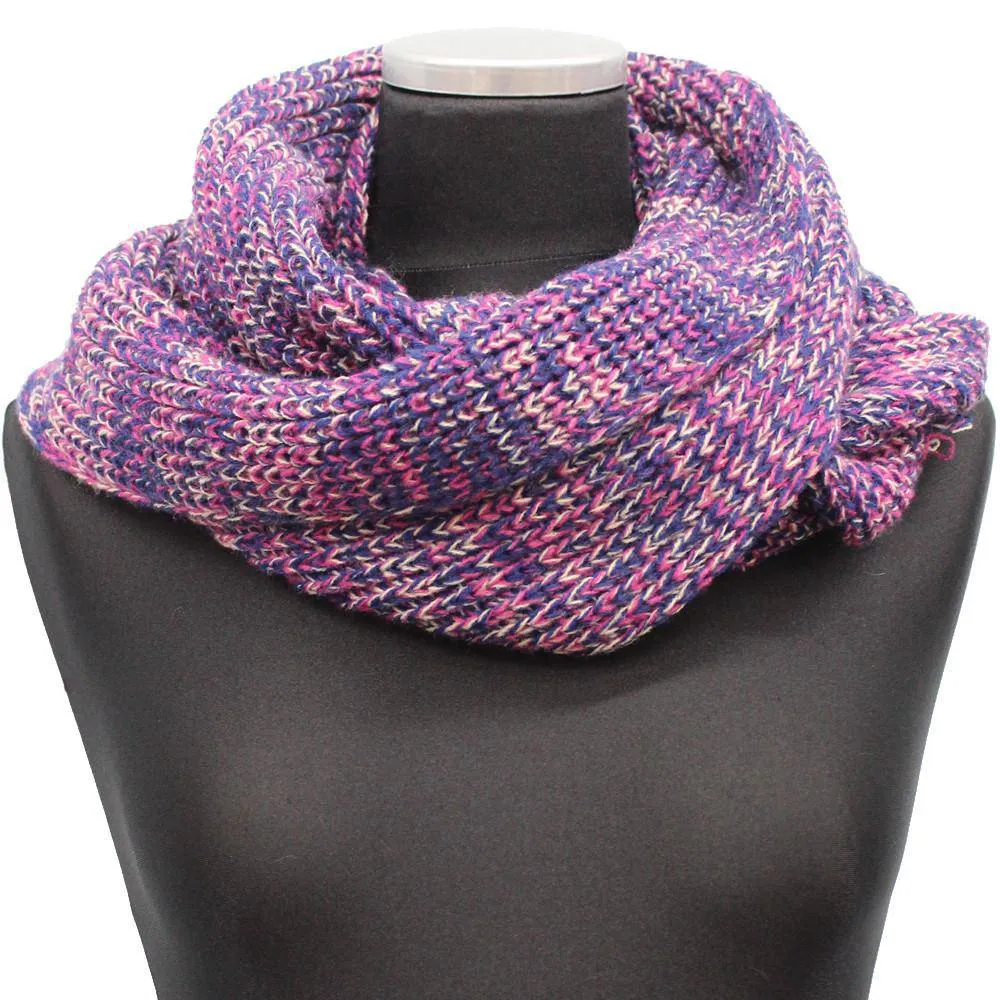 Marled Yarn Snood - Purple