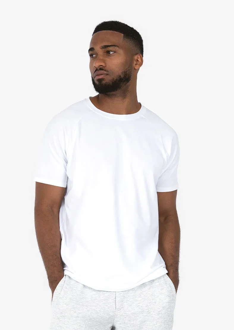 Mens Essential Tee & Premium Textured Short Set White