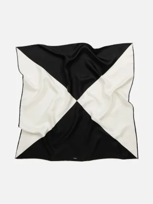 NOAH SILK SCARF (BLACK/CREAM)