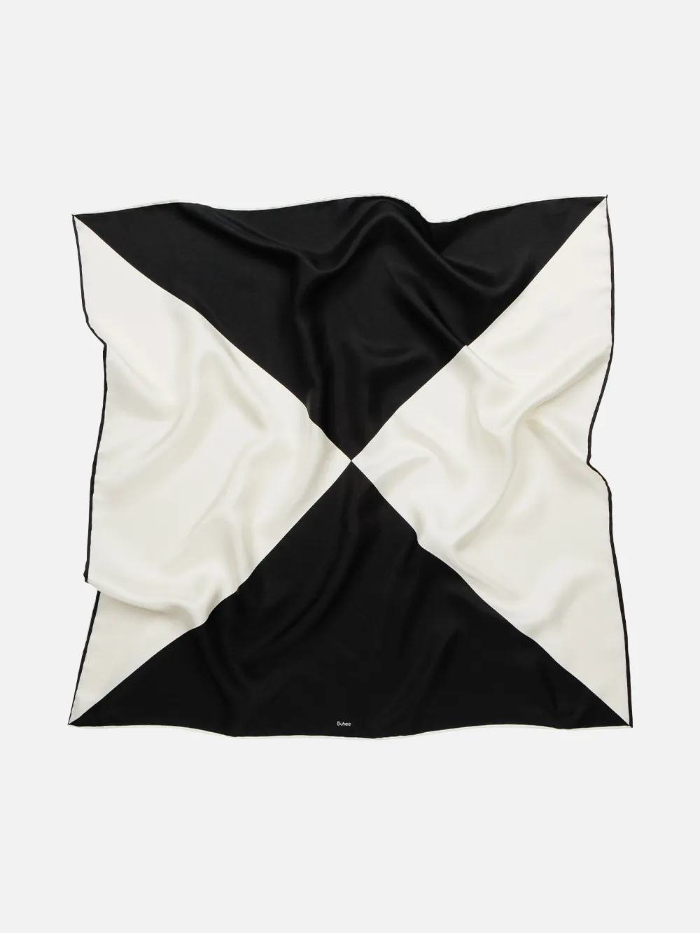 NOAH SILK SCARF (BLACK/CREAM)