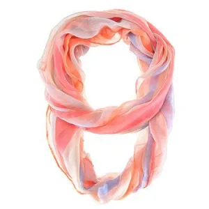 Peach Mist Impressionist Scarf