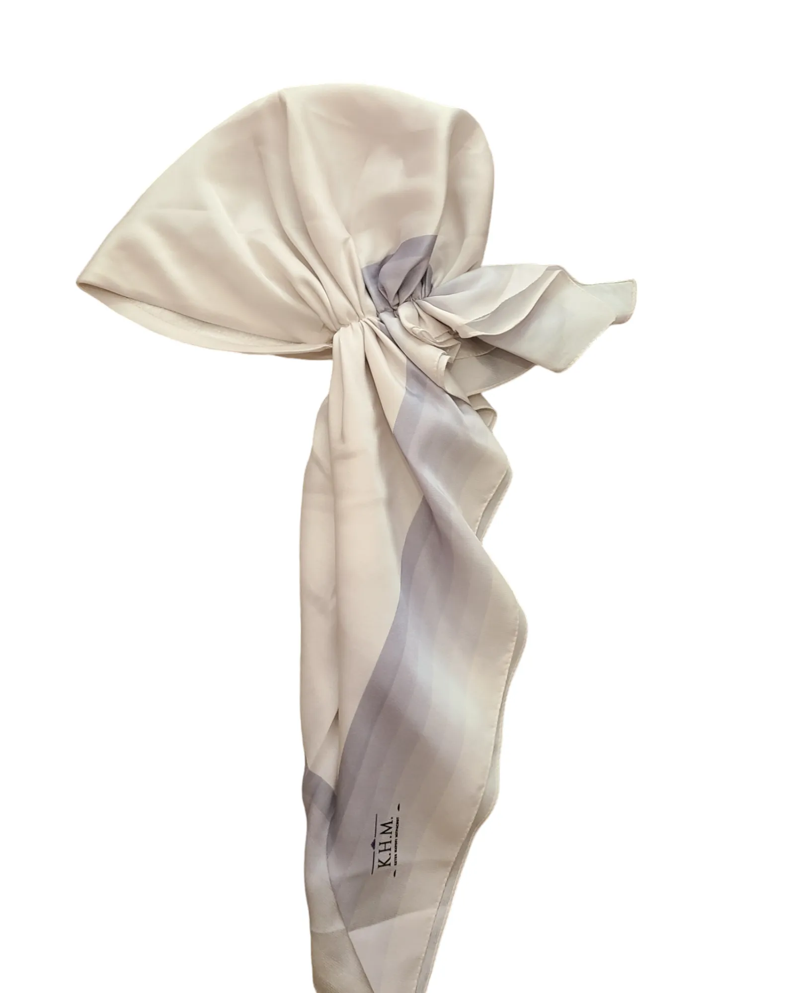 Satin Solid Adjustable Pretied Scarf With Borders