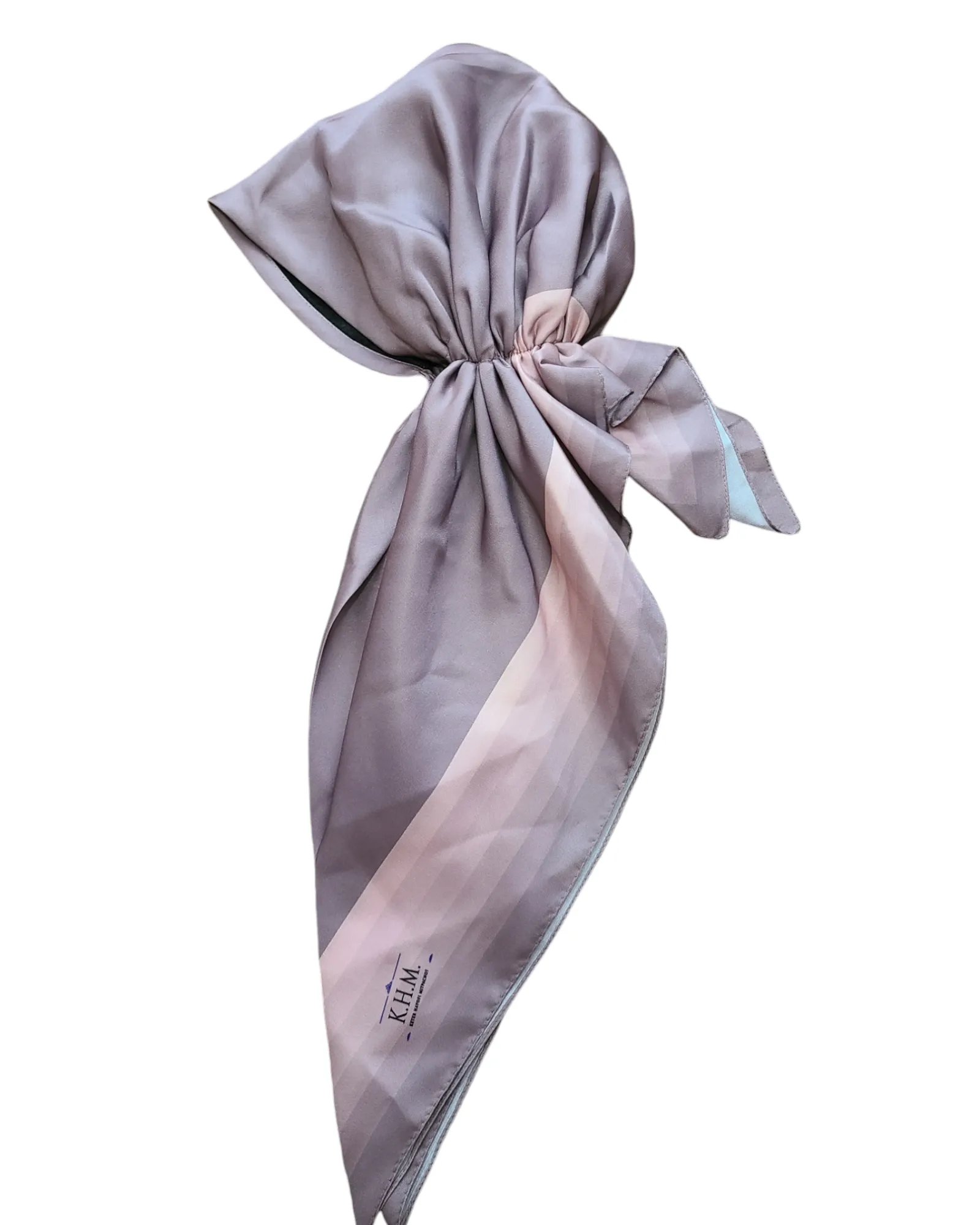 Satin Solid Adjustable Pretied Scarf With Borders