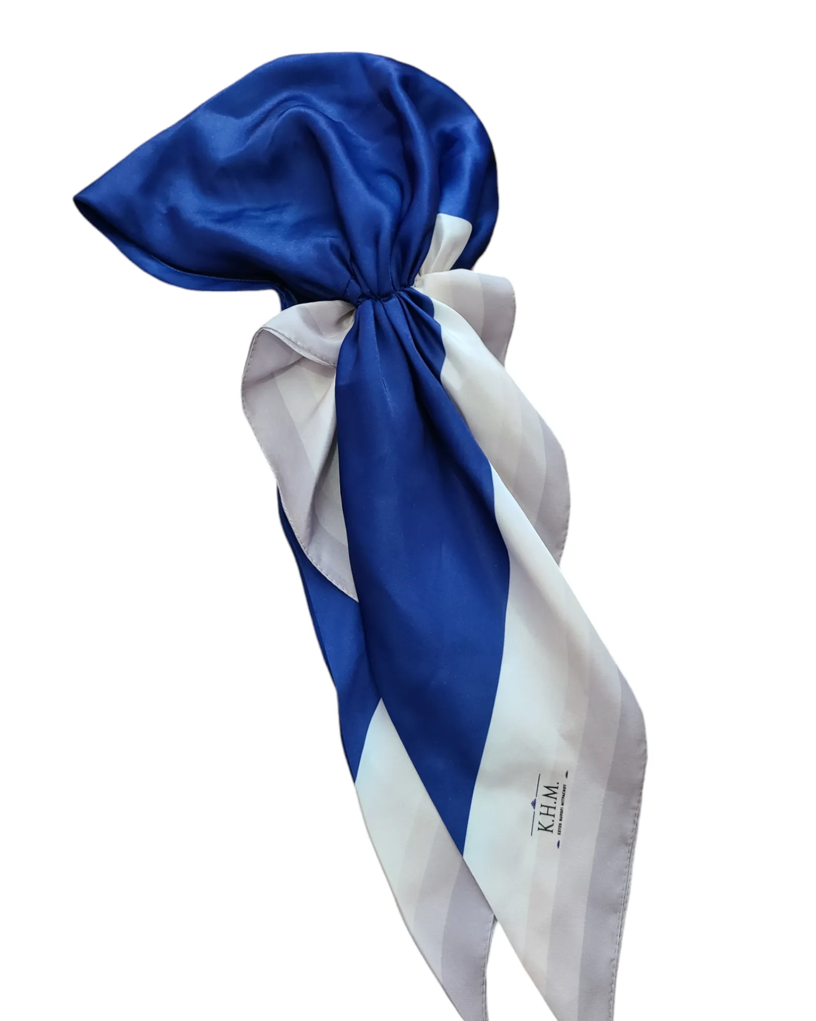 Satin Solid Adjustable Pretied Scarf With Borders