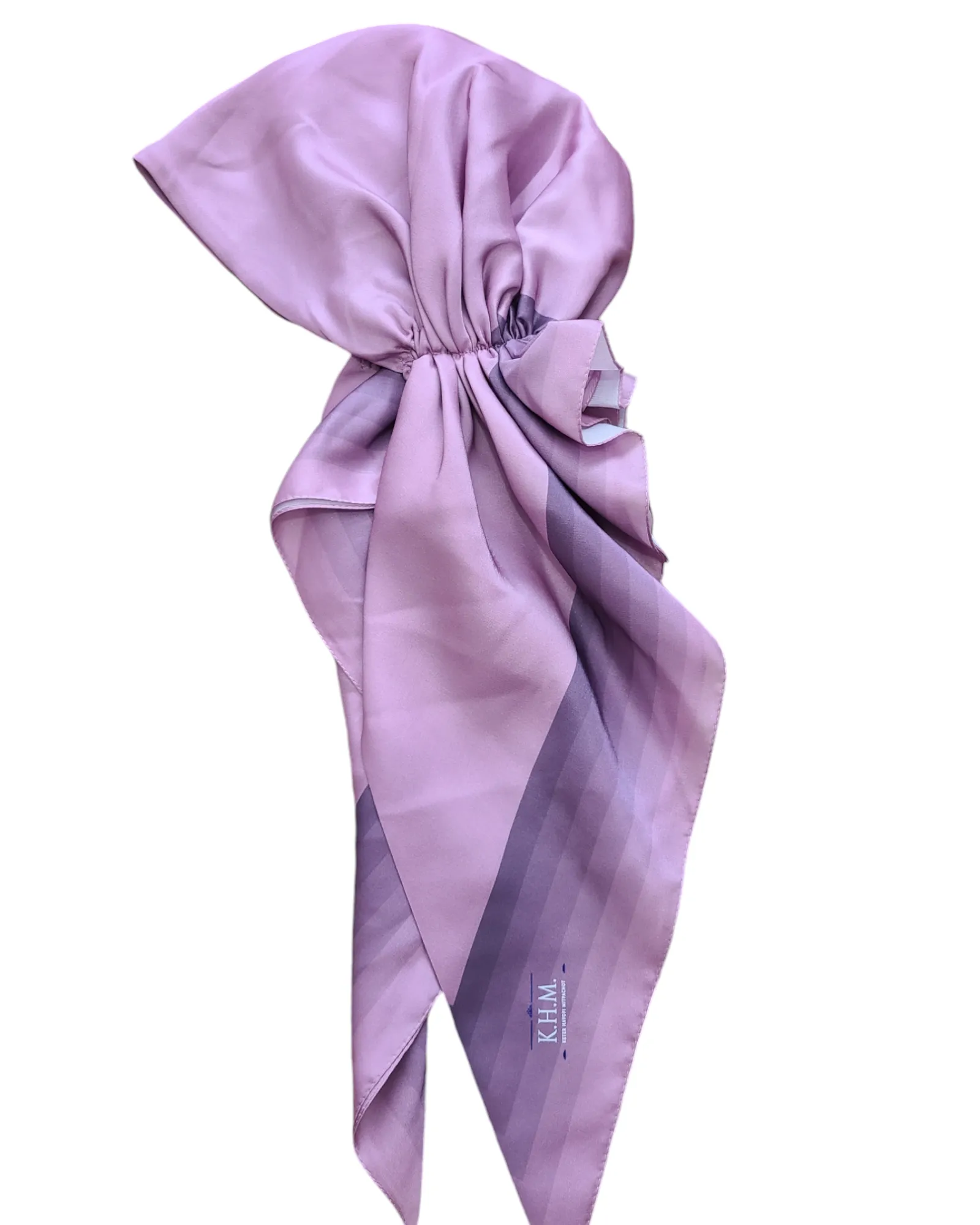 Satin Solid Adjustable Pretied Scarf With Borders