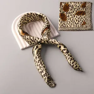 Silk Cheetah Print Square Scarf 0104 (12 units)