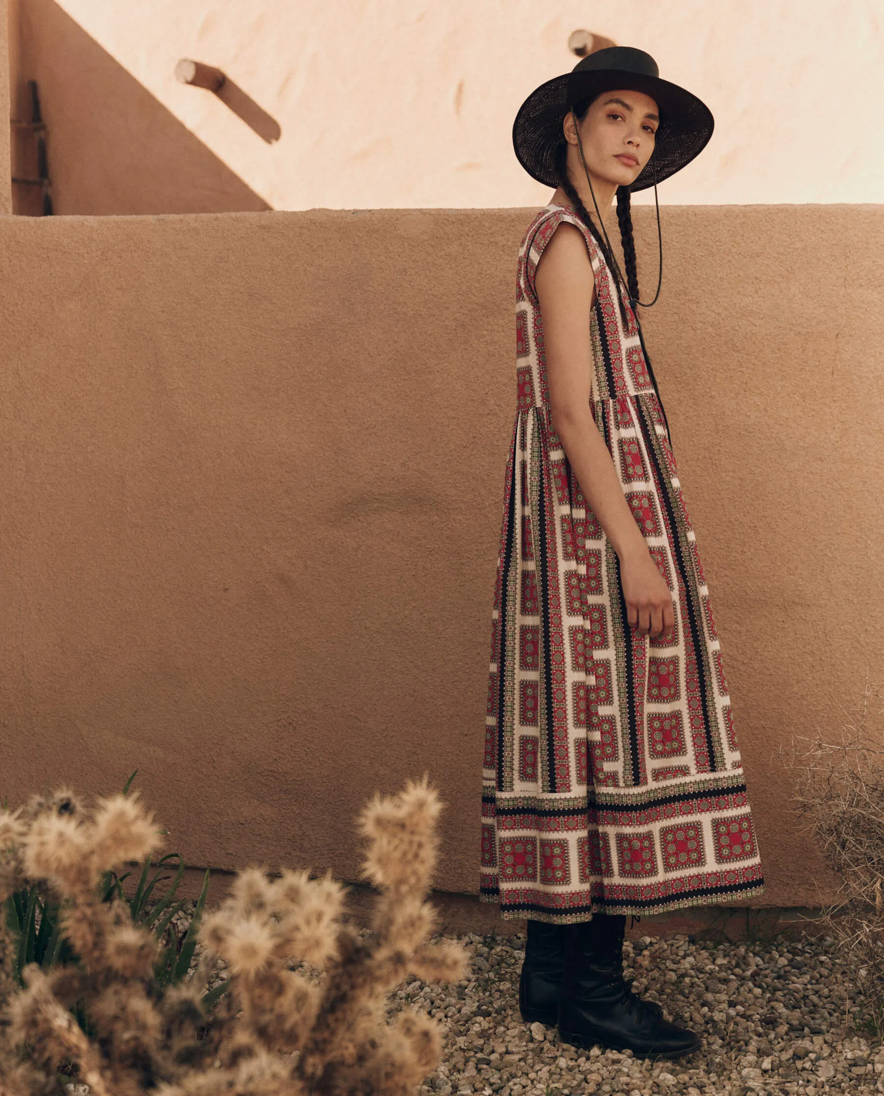 The Tulsa Dress. -- Westward Bandana Print