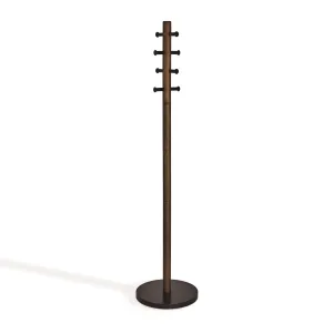 Umbra Pillar Coat Rack in Black / Walnut