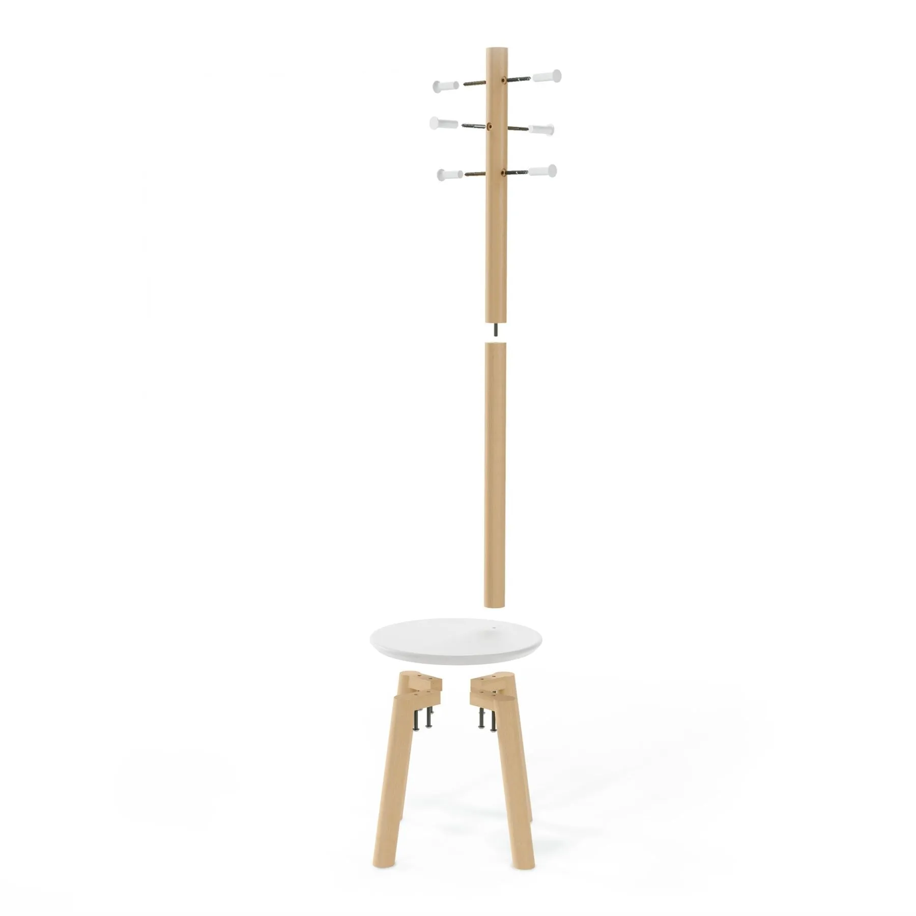 Umbra Pillar Combined Stool and Coatrack