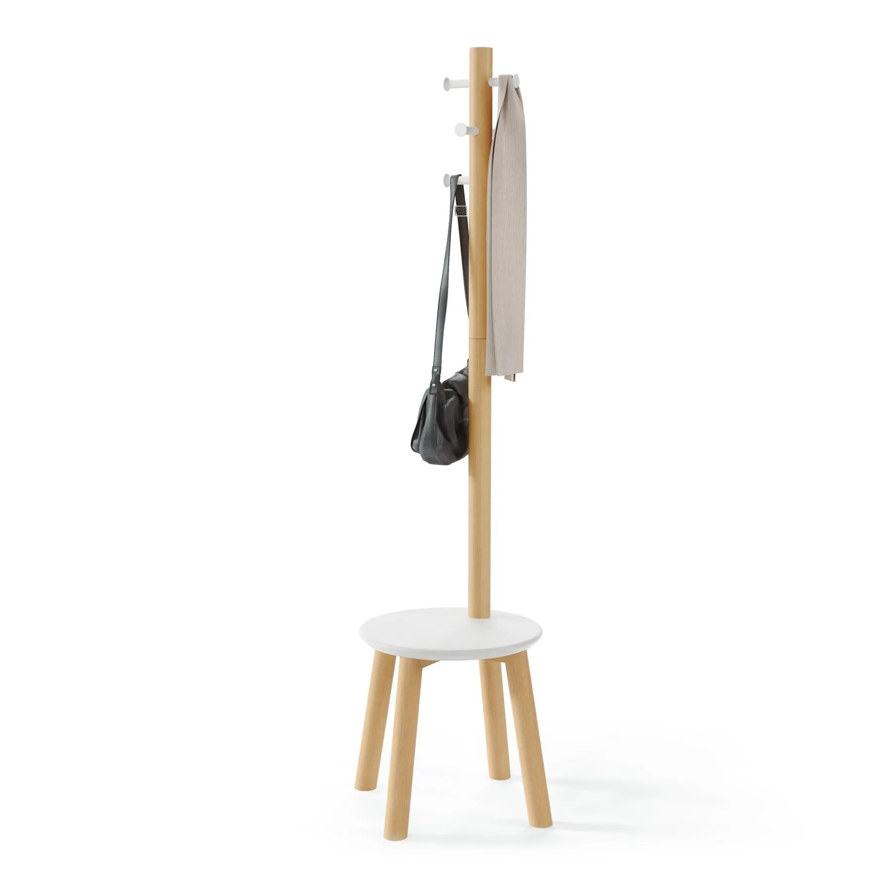 Umbra Pillar Combined Stool and Coatrack